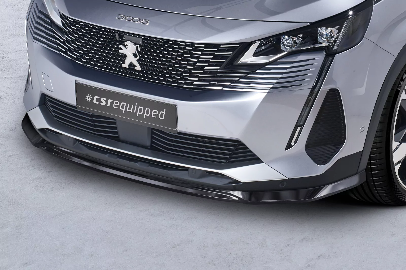 Cup-Spoilerlippe mit ABE für Peugeot 3008 (2. Gen) CSL688 Schwarz Strukturiert