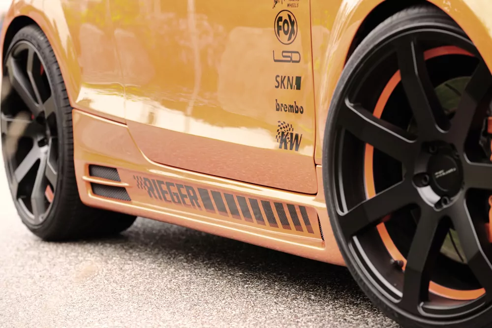 Rieger Seitenschweller rechts  matt schwarz für Audi TT (8J) Coupé 09.06-