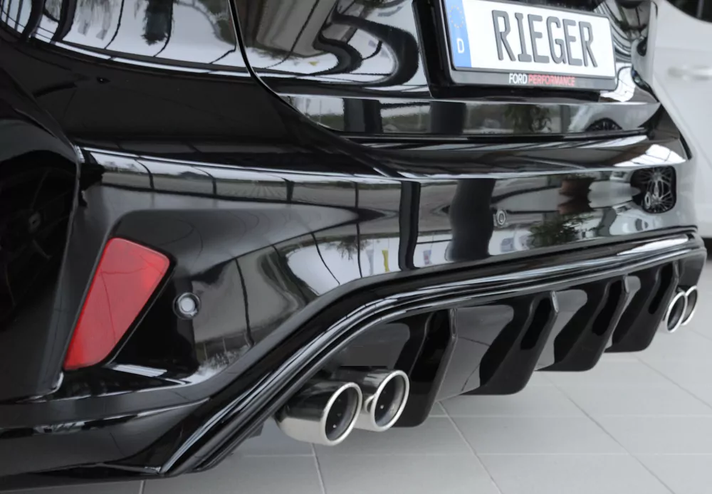 Rieger Heckeinsatz glanz schwarz für Ford Focus 4 ST (DEH) 5-tür. (Schrägheck) 04.22- (ab Facelift)