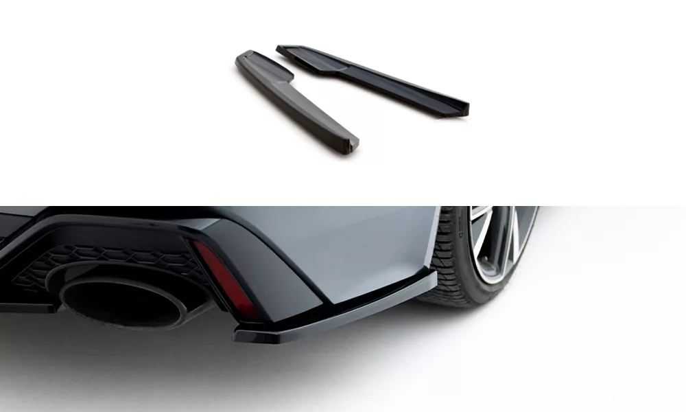Heck Ansatz Flaps Diffusor V.1 Für Audi RS6 C8 / RS7 C8 Schwarz Hochglanz