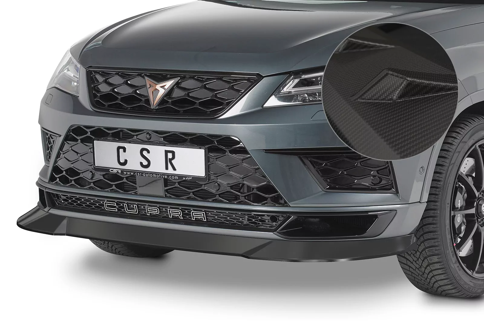 Cup-Spoilerlippe mit ABE für Cupra Ateca CSL430-M Carbon Look (matt)