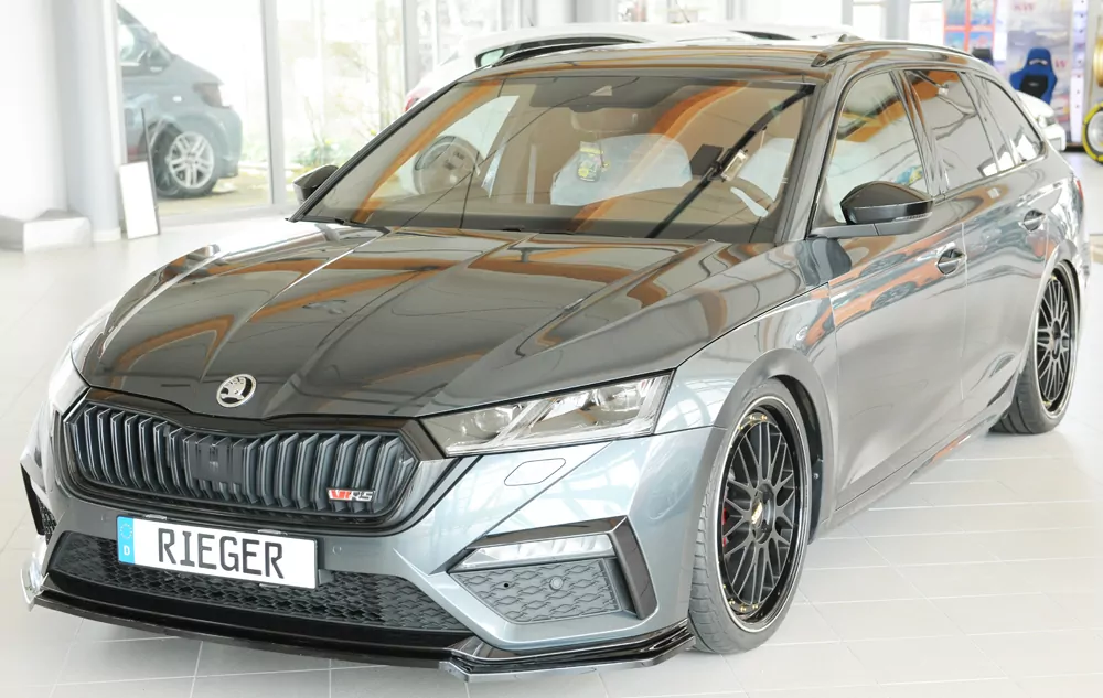 Rieger Spoilerschwert glanz schwarz für Skoda Octavia RS (NX) Lim. 07.20-07.24 (bis Facelift)