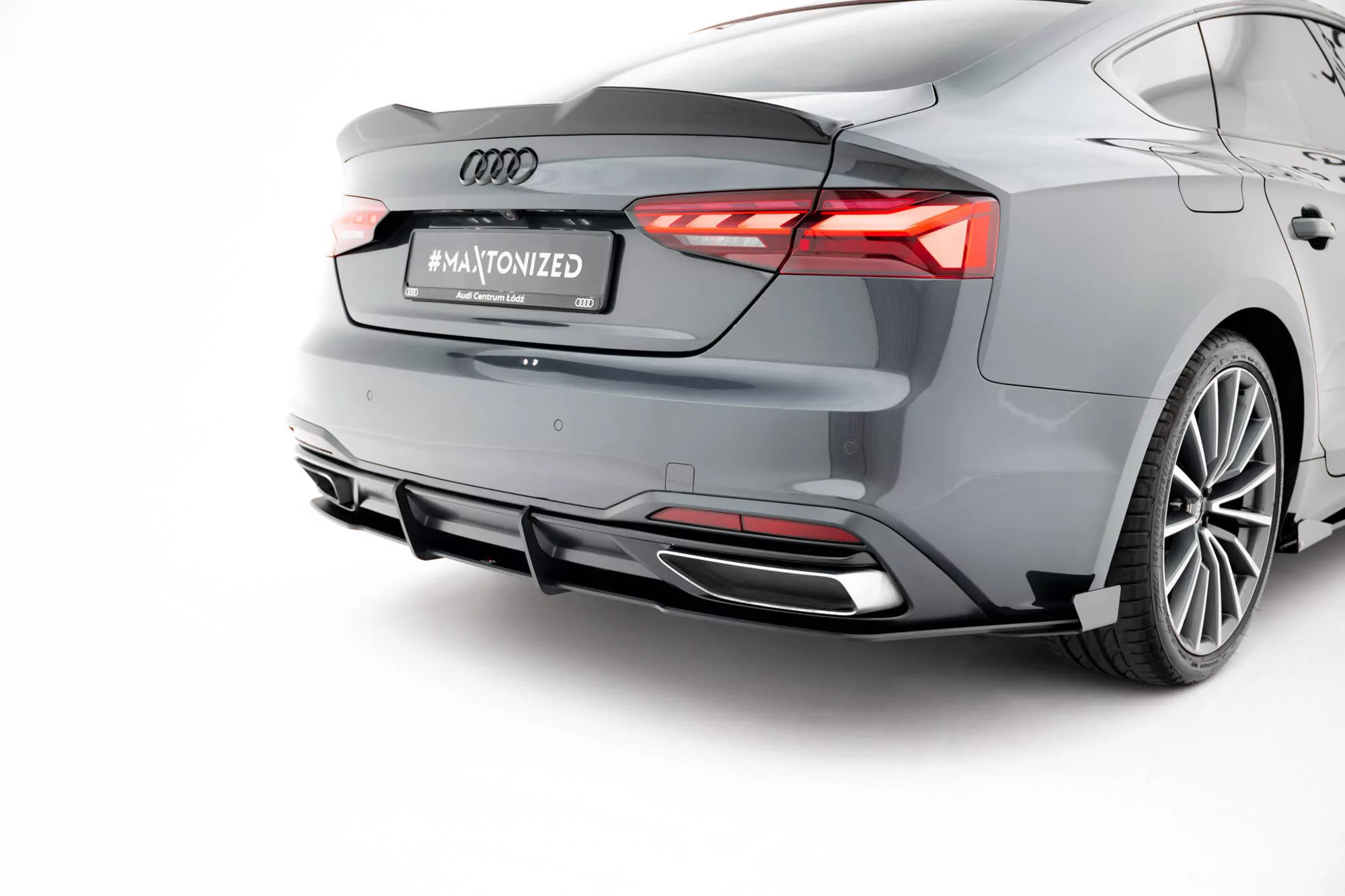 Street Pro Heckschürze +Flaps Für Audi A5 F5 Facelift Schwarz Hochglanz
