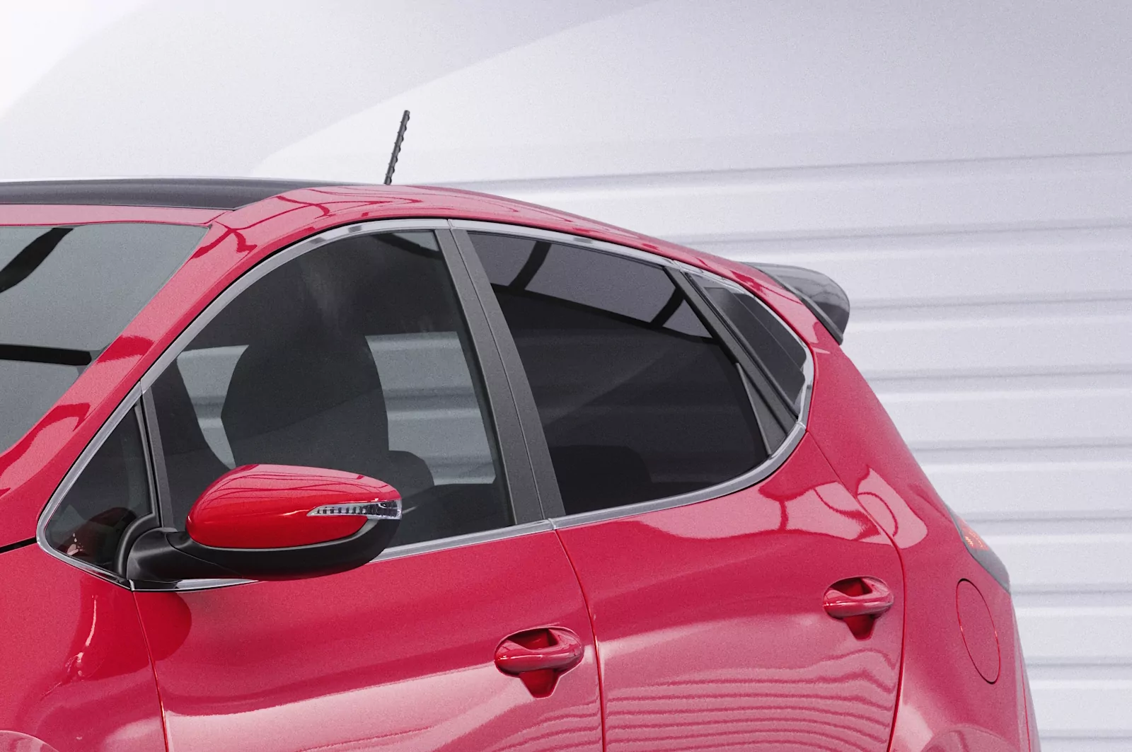 Seitenscheibenblenden für Kia Ceed (JD) SSB012 Schwarz Strukturiert