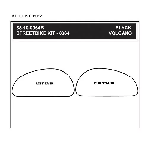 Stompgrip Traction Pad Volcano für Ducati 998 / S / R 02-04 Schwarz