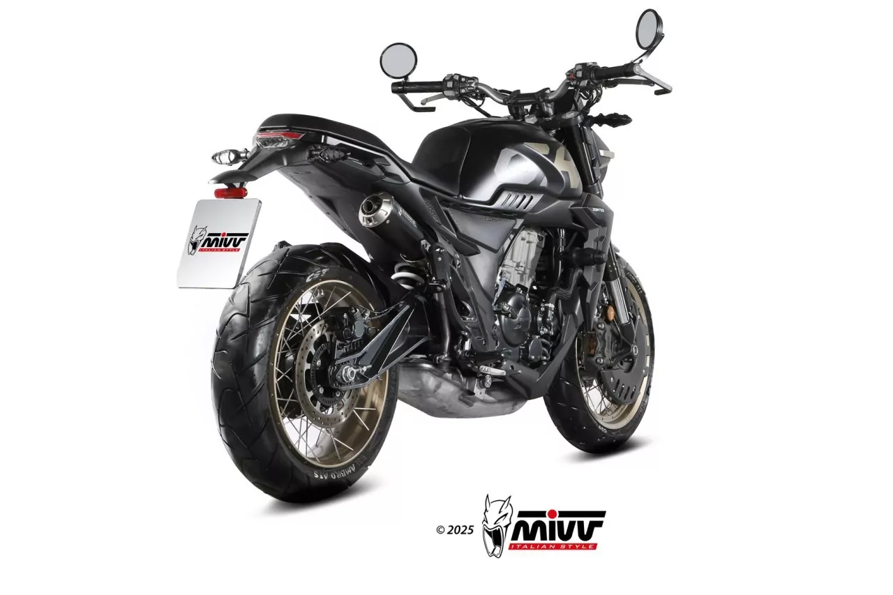 MIVV X-M1 Edelstahl Schwarz Zontes ZT 350 GK 22-25