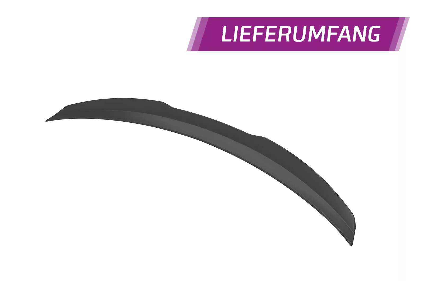 Heckflügel mit ABE für Alfa Romeo Giulia (Typ 952) HF050 Schwarz Strukturiert