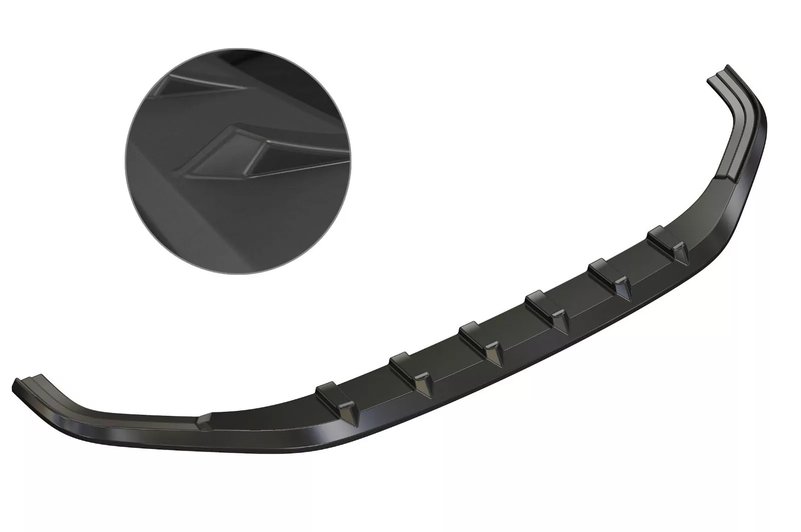 Cup-Spoilerlippe mit ABE für VW Passat B8 Typ 3G Lackierfreundlich (schwarz matt)