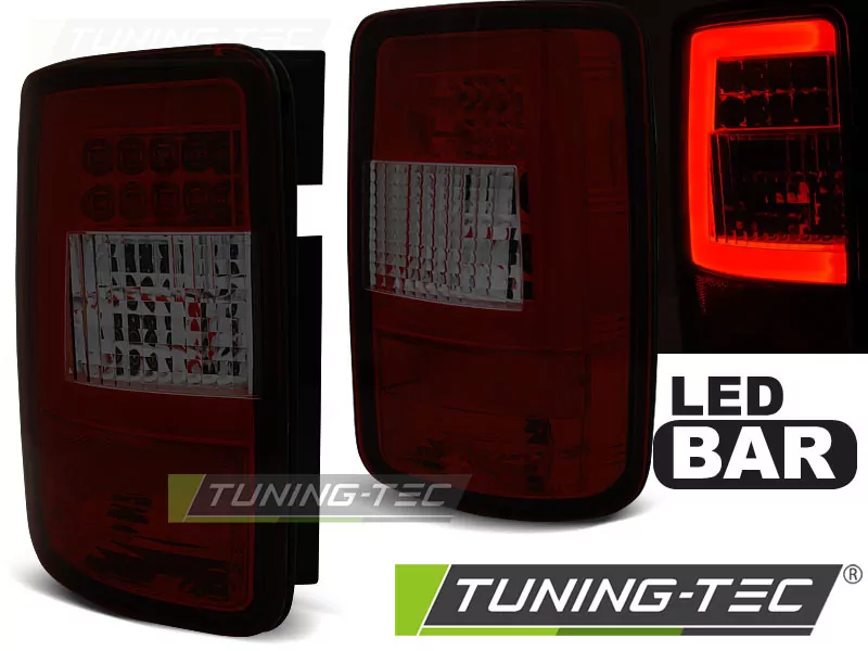 Led Bar Tail Lights Red Smoke Fits Vw Caddy 03-03.14