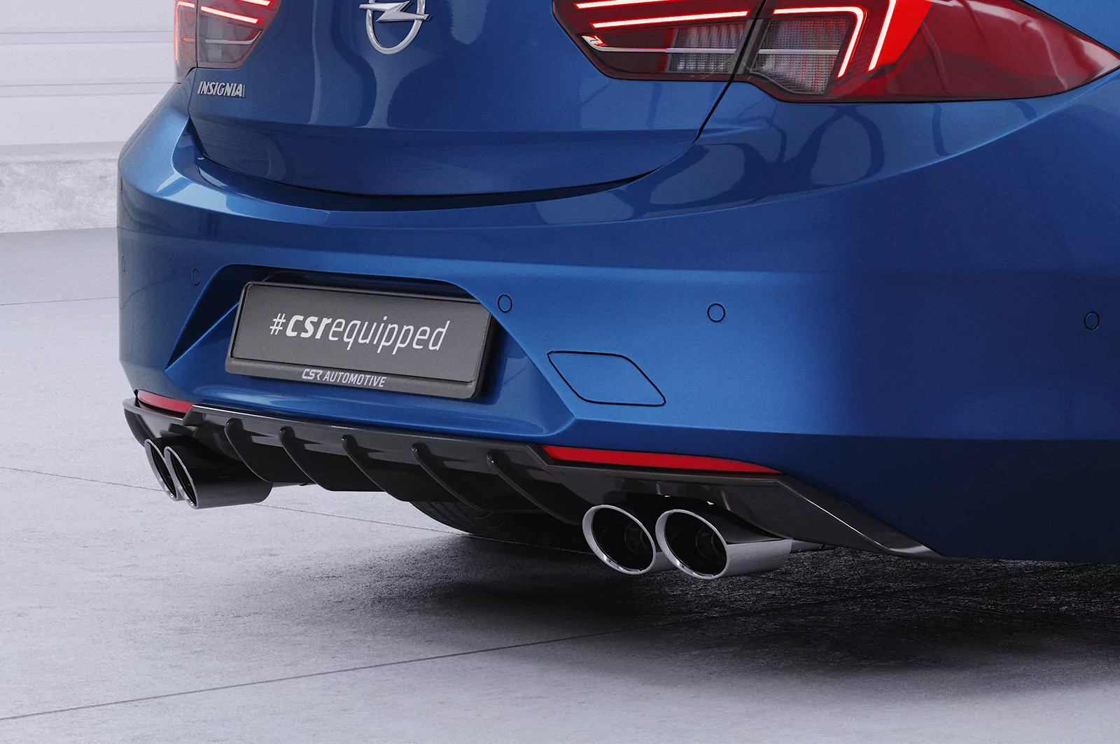 Heckansatz für Opel Insignia B Grandsport HA282 Schwarz Strukturiert