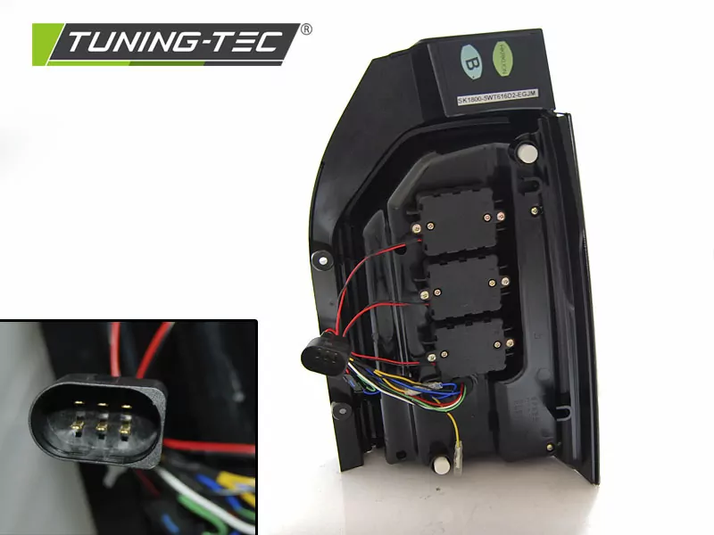 Led Bar Tail Lights Smoke Seq Fits Vw T6 15-19 Oem Led