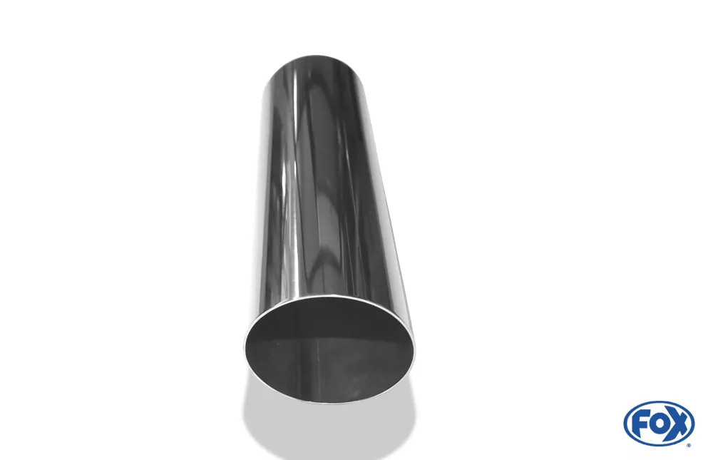 Anschweißendrohr Typ 14  Ø 76 mm / Länge: 300 mm  - rund / uneingerollt / 15° abgeschrägt / ohne Absorber