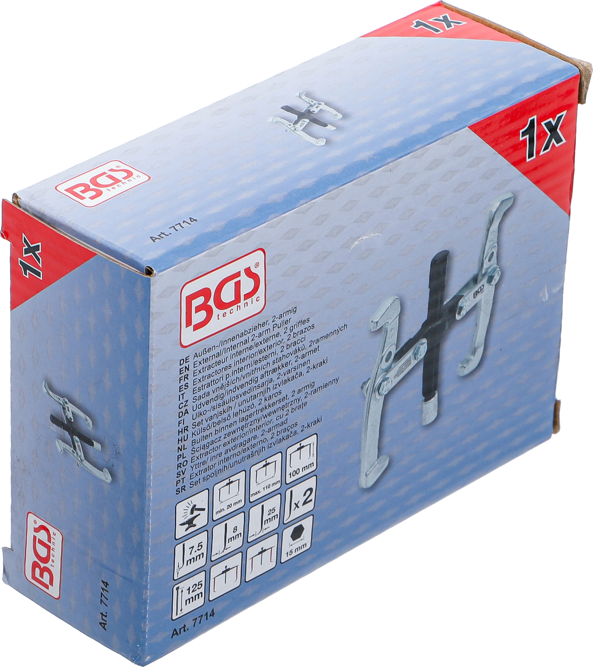 Außen-/Innenabzieher, 2-armig | 20 - 140 mm