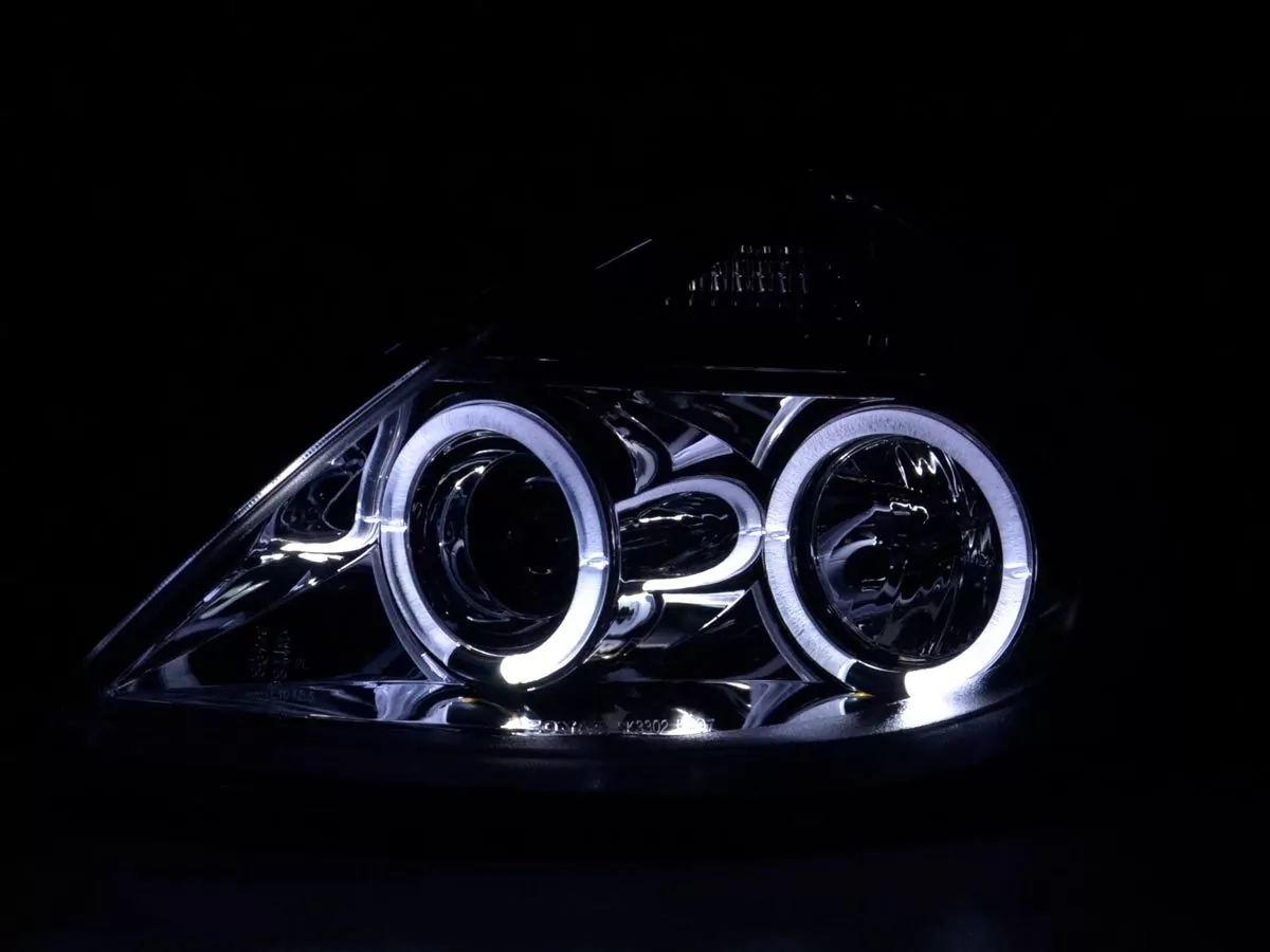 Scheinwerfer Set Angel Eyes Ford KA Typ RBT Bj. 96-08 chrom