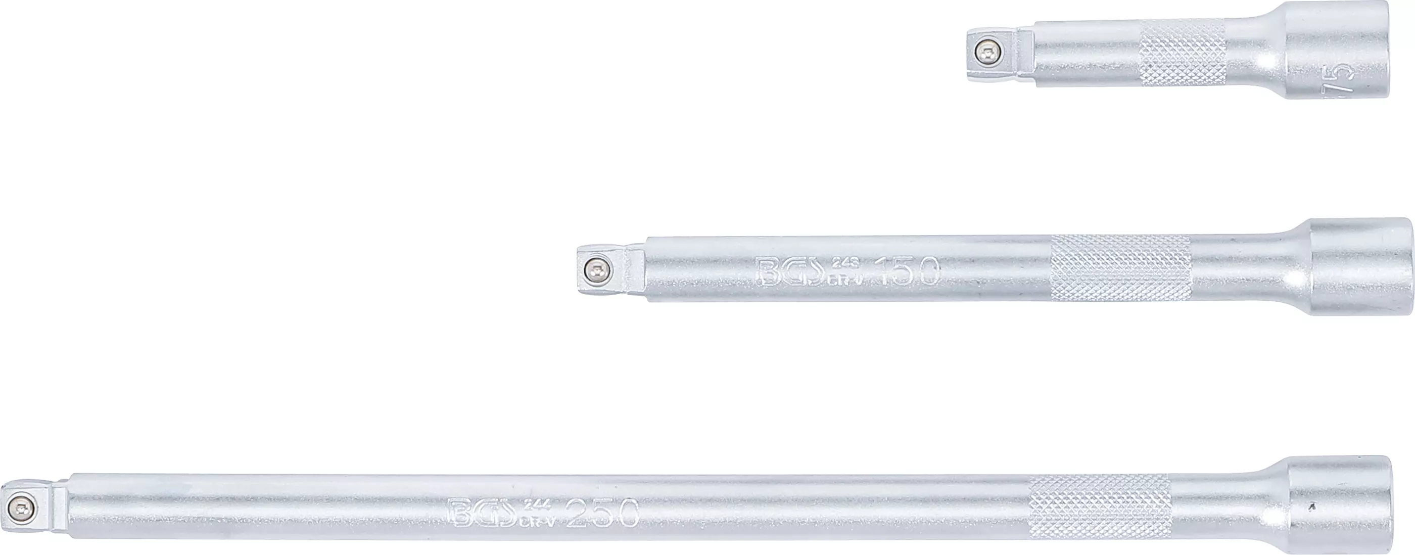 Kippverlängerungs-Satz | 10 mm (3/8") | 75 / 150 / 250 mm | 3-tlg.