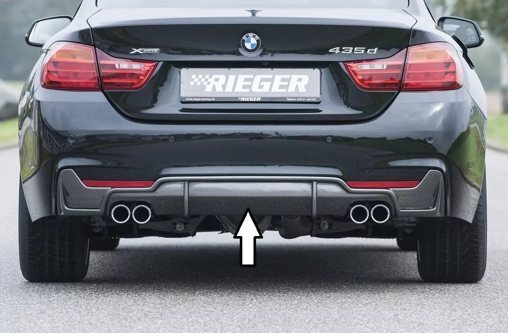 Rieger Heckeinsatz für BMW 4er F36  (3C) | Gran Coupé (5-tür.) 05.14-06.15 (bis Facelift) nur für M-Paket-Heckschürze