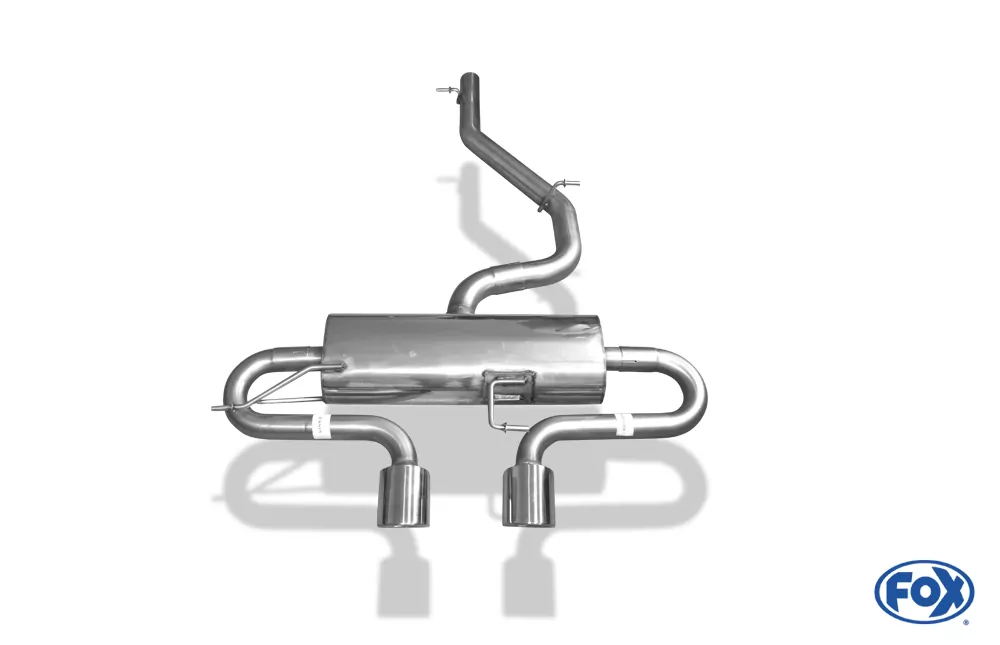 VW Golf VI R 4motion  Endschalldämpfer Ausgang mittig - 2x90 Typ 16