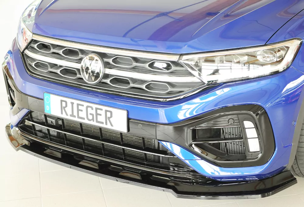 Rieger Spoilerschwert nur für R / R-Line glanz schwarz für VW T-Roc R (A1) 5-tür. 01.22- (ab Facelift)