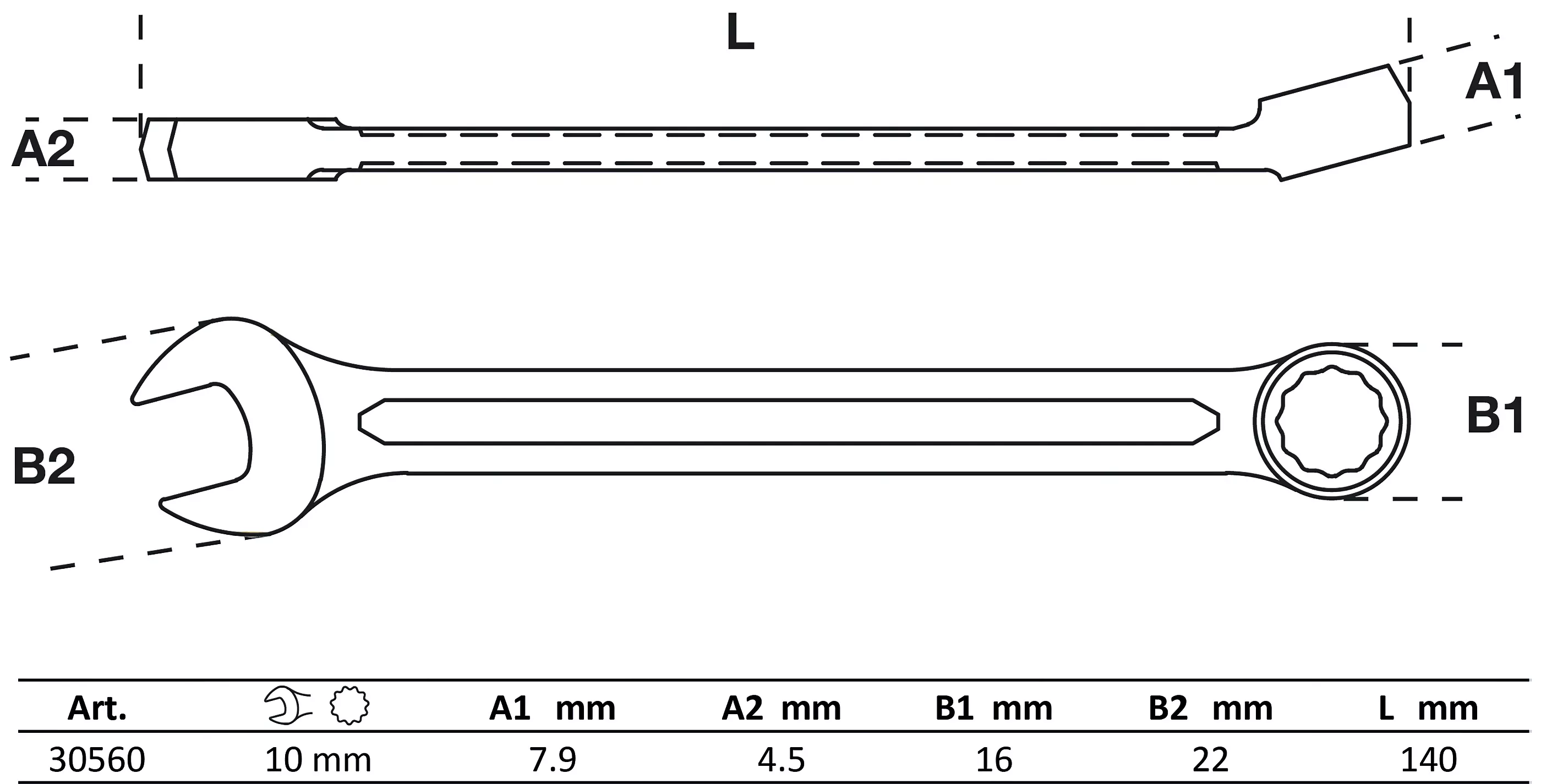 Maul-Ringschlüssel | SW 10 mm