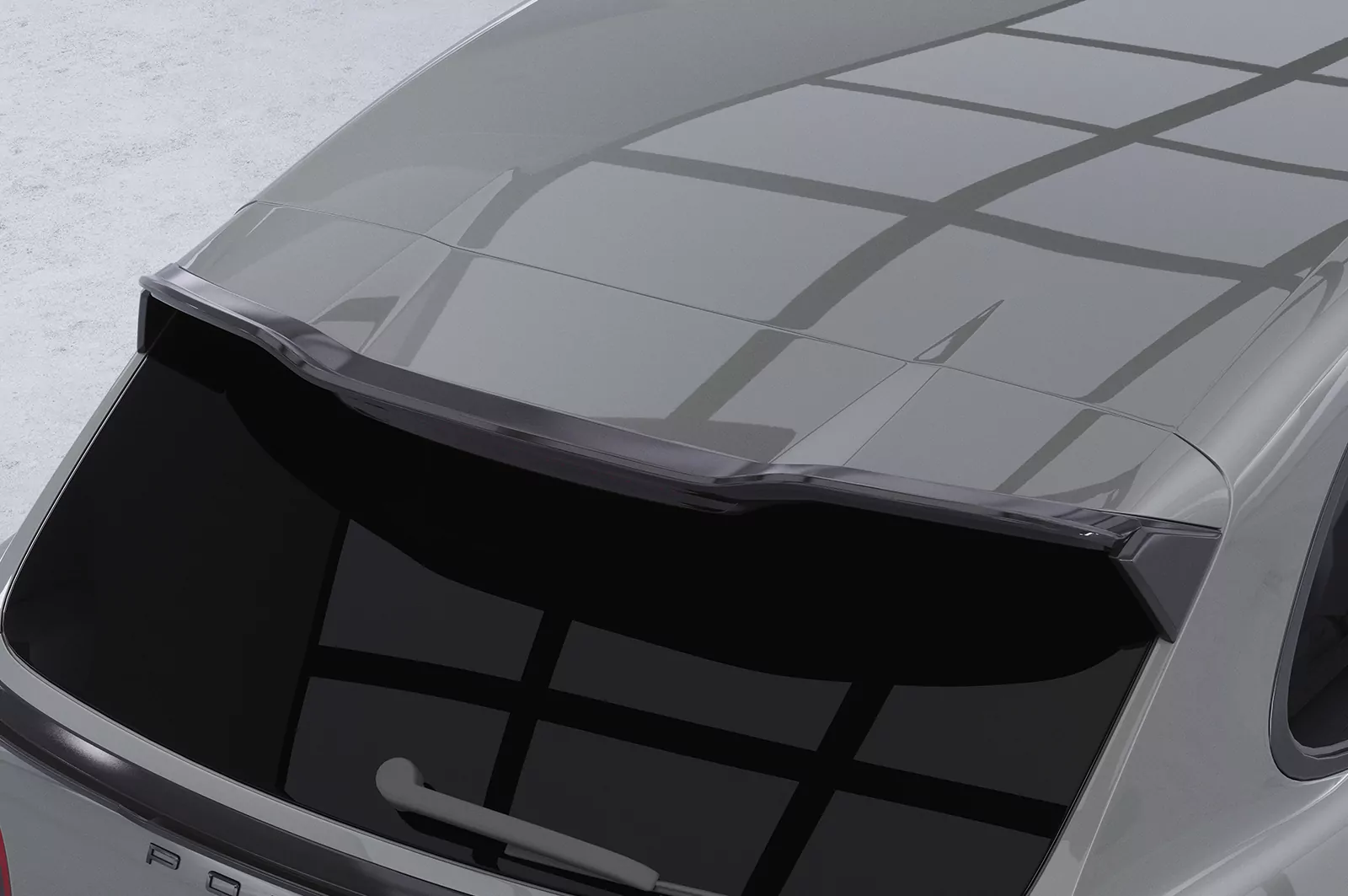 Heckflügel mit ABE für Porsche Cayenne Typ 92A HF757 Schwarz Strukturiert