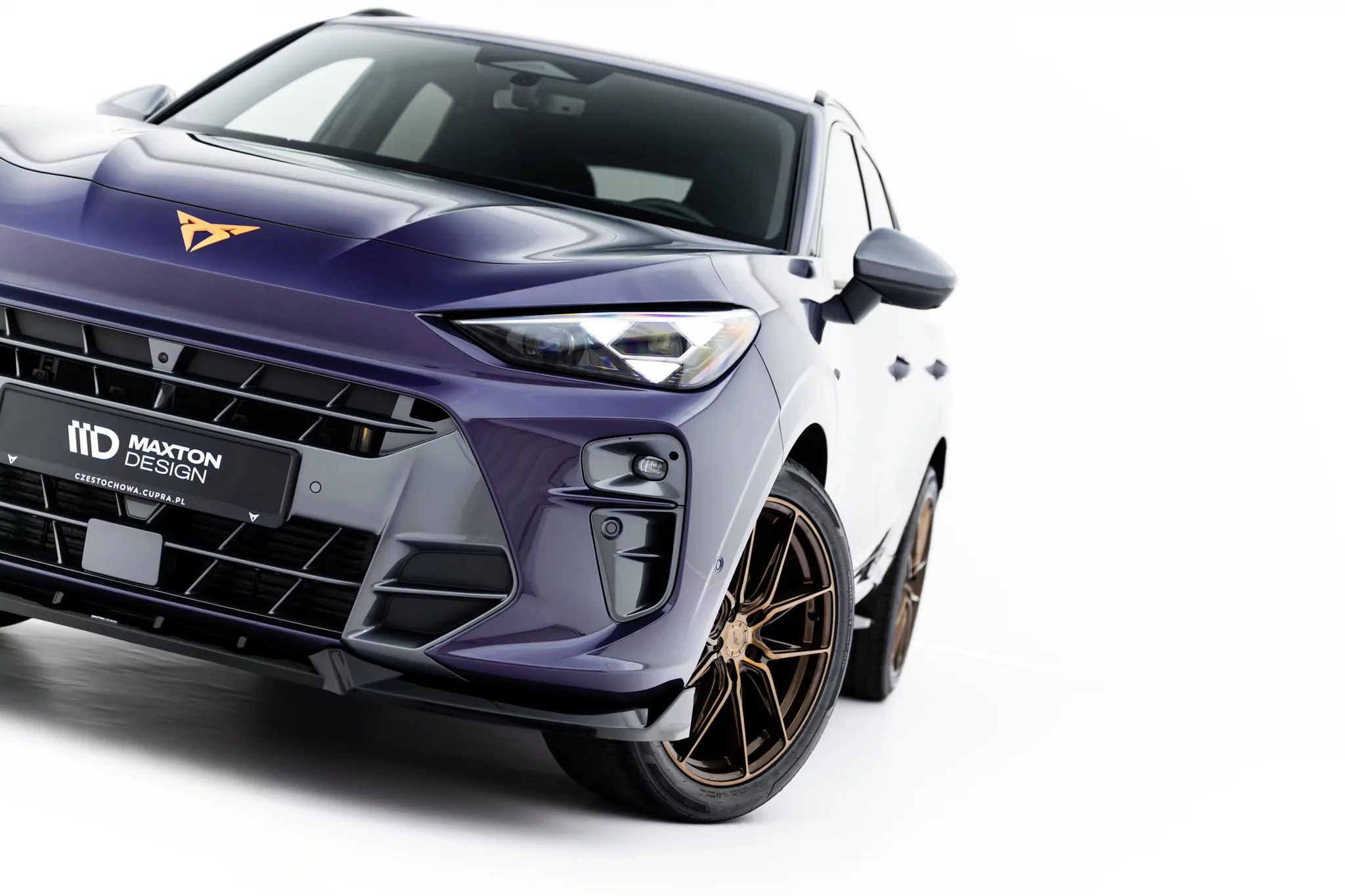 Front Ansatz V.1 Für Cupra Terramar Mk1 Schwarz Hochglanz
