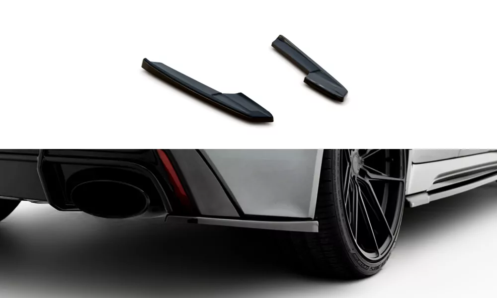 Heck Ansatz Flaps Diffusor V.2 Für Audi RS6 C8 / RS7 C8 Schwarz Hochglanz