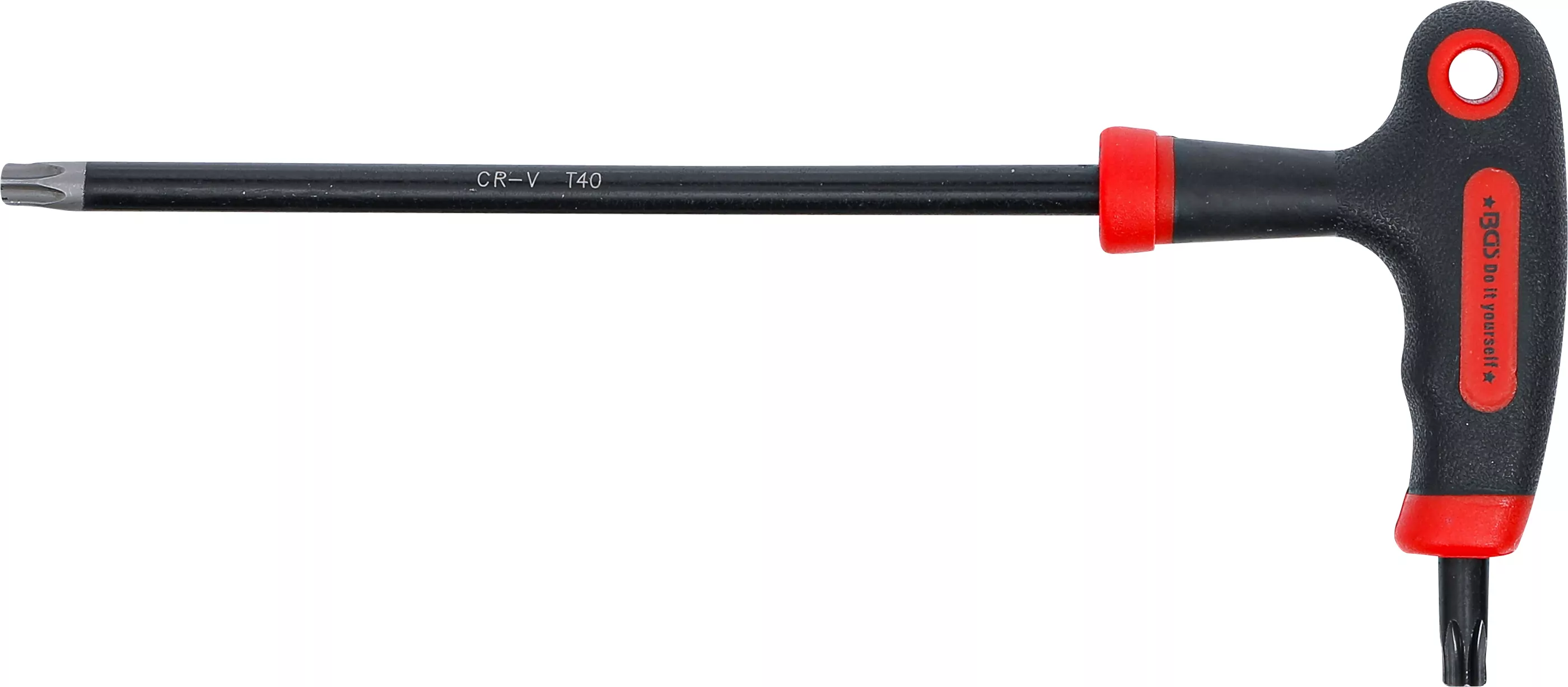 Schraubendreher mit T-Griff und seitlicher Klinge | T-Profil (für Torx) mit/ohne Bohrung T40