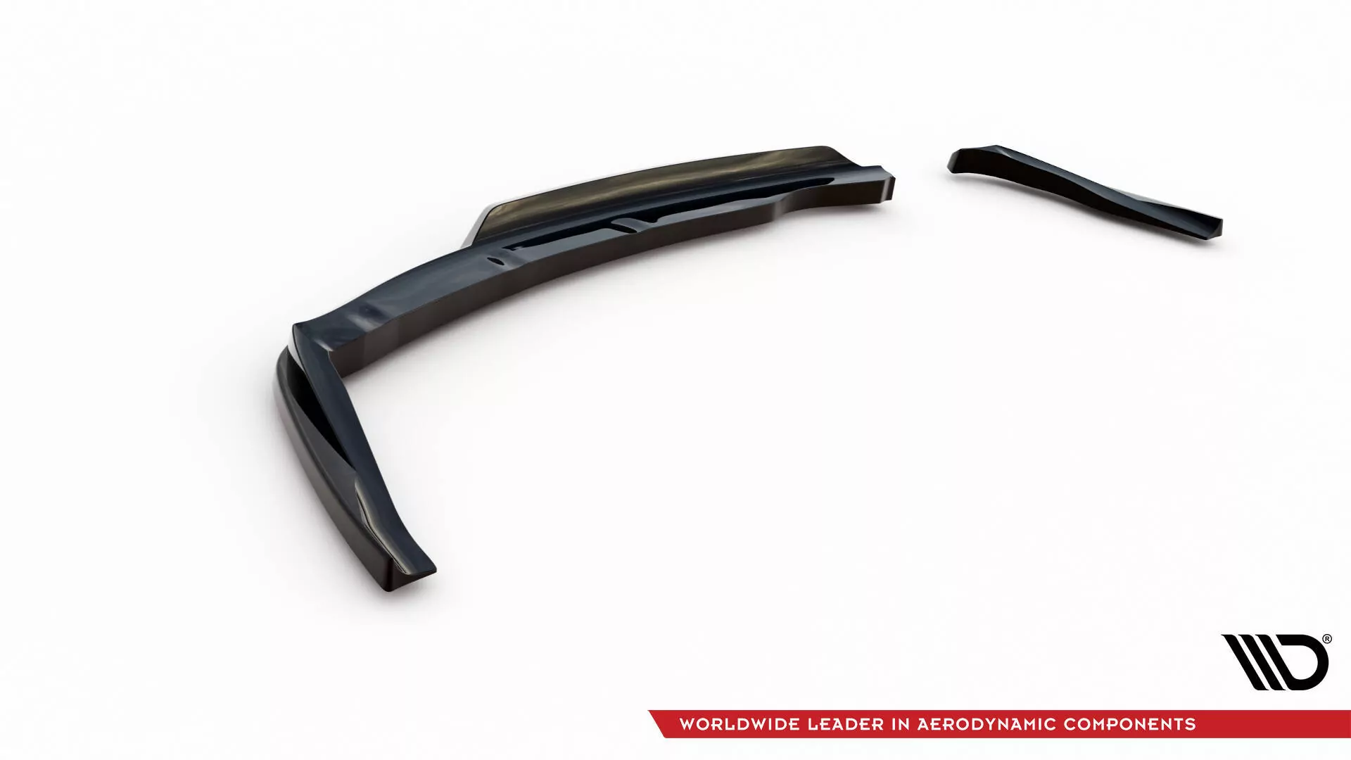 Hinten Splitter (mit Einem Vertikalem Balken) BMW 1er M-Paket E87 Facelift Schwarz Hochglanz