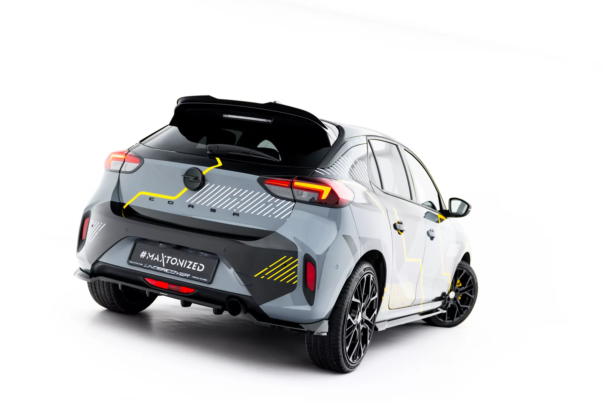 Mittlerer Cup Diffusor DTM Look Heck Ansatz Für Opel Corsa F Facelift (Mk6 Facelift) 