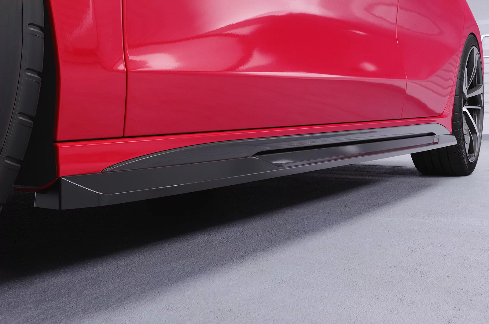 Seitenschweller für Audi A3 S-Line / S3 (8Y) SS532 Schwarz Strukturiert