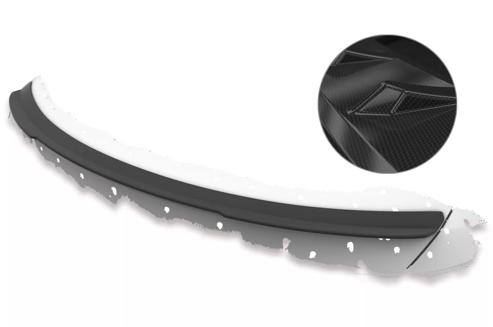 Heckflügel mit ABE für Mercedes Benz C-Klasse A205 Cabrio HF707-C Carbon Look Hochglanz