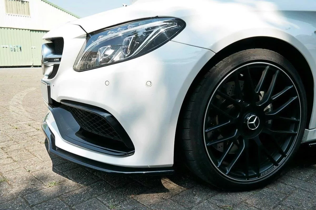 Front Ansatz Passend Für V.1 Passend Für Mercedes C-Klasse C205 63 AMG Coupe Schwarz Hochglanz Schwarz Hochglanz