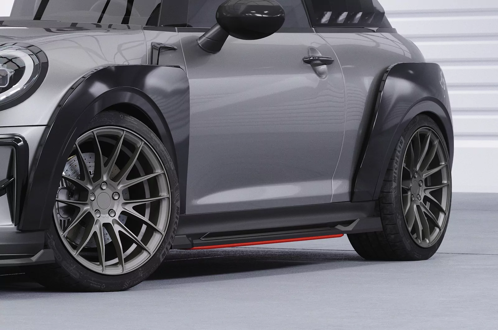 Seitenschweller für Mini F56 / F57 SS520 Schwarz Strukturiert