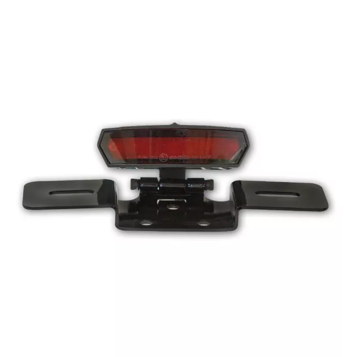 Universal LED-Rücklicht "Light Guide" | schwarz Maße: B 86 x  H 29 x T 38mm | getönt | E-geprüft