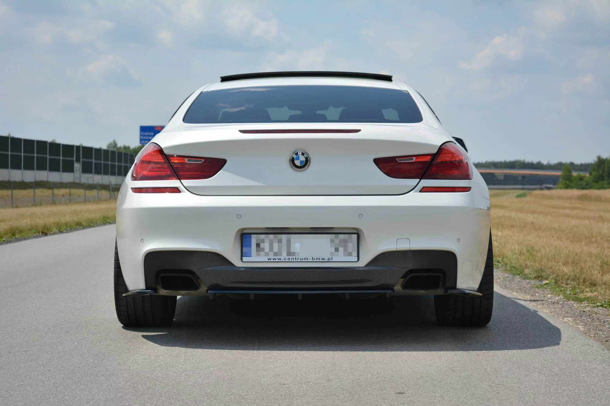 Mittlerer Diffusor Heck Ansatz Passend Für Passend Für BMW 6er Gran Coupé M Paket DTM LOOK Schwarz Hochglanz Schwarz Hochglanz