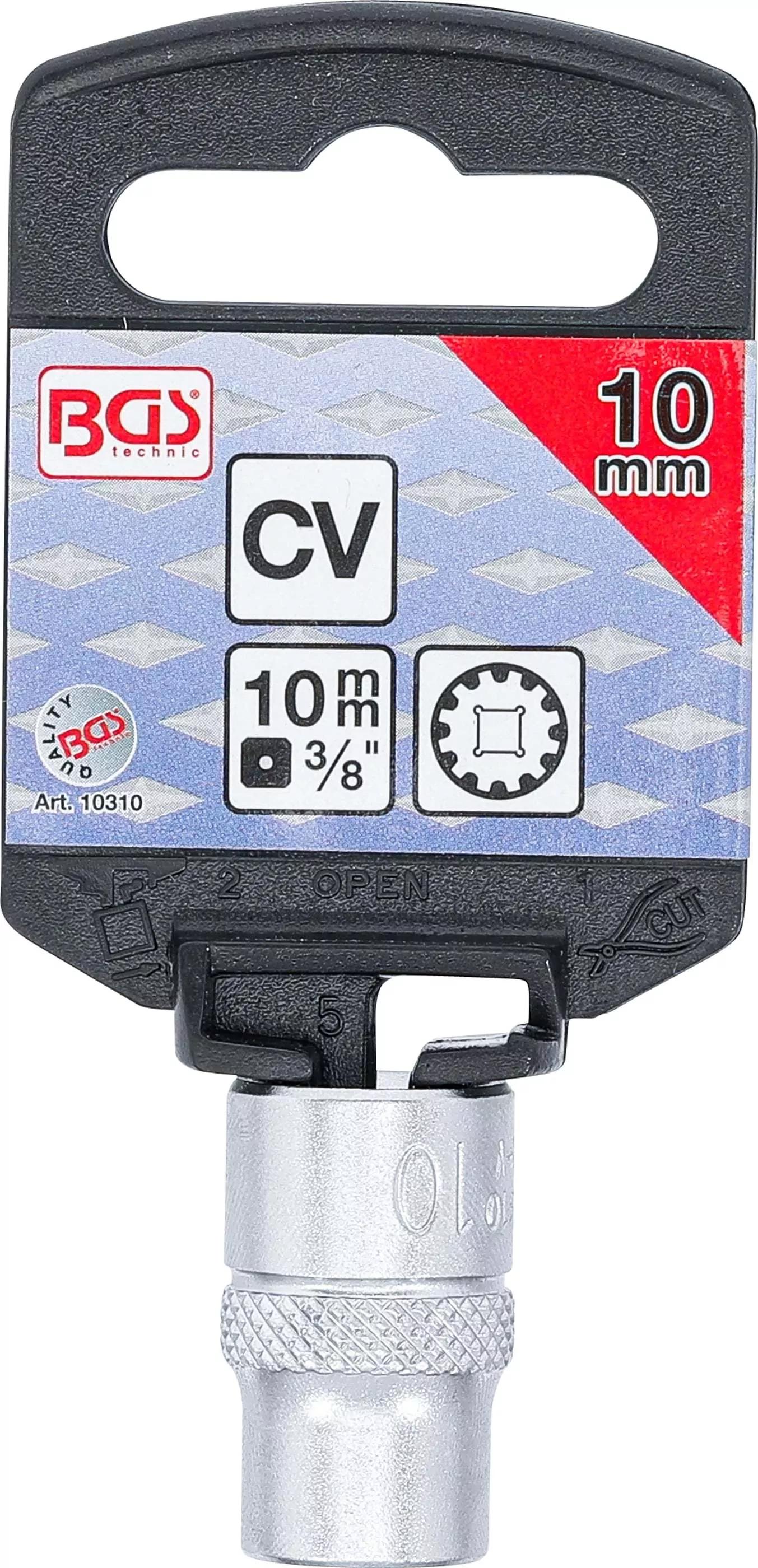 Steckschlüssel-Einsatz Gear Lock | Antrieb Innenvierkant 10 mm (3/8") | SW 10 mm