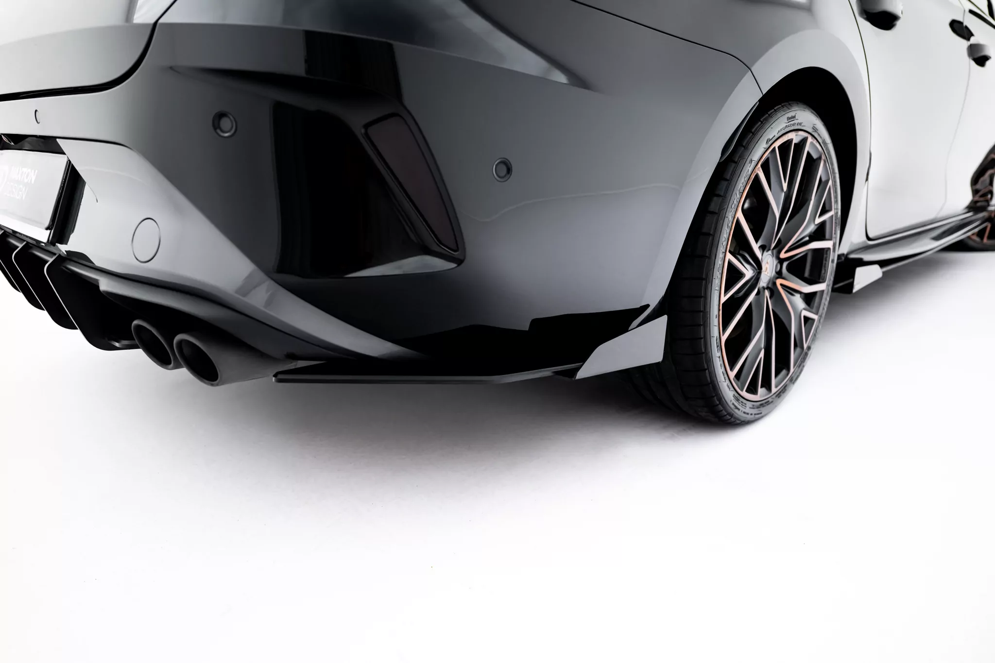 Street Pro Heck Ansatz Flaps Diffusor + Flaps Für Cupra Leon ST Mk1 Facelift Schwarz Hochglanz