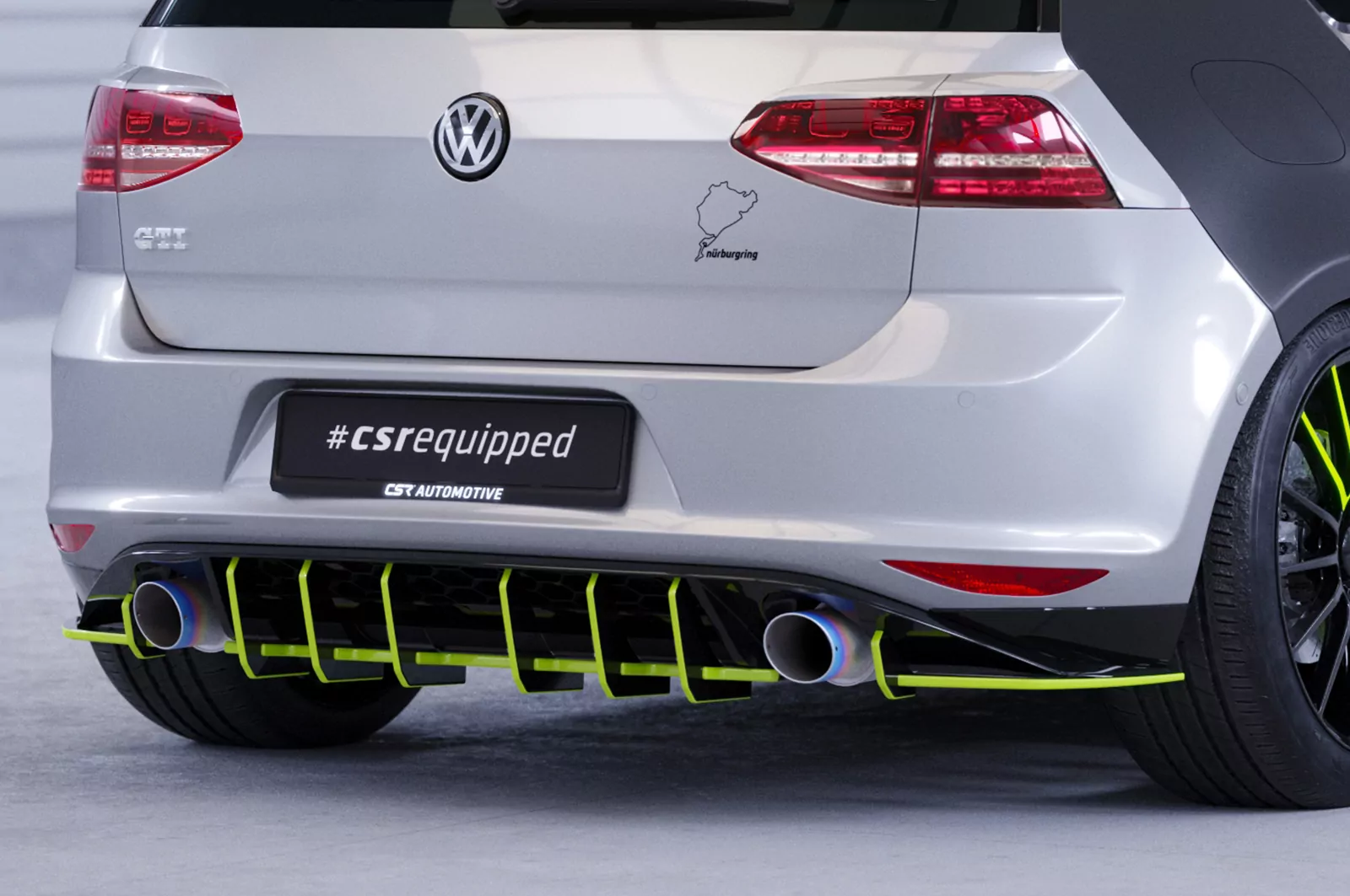 Racing Diffusor / Heckansatz für VW Golf 7 (Typ AU) GTI HA333