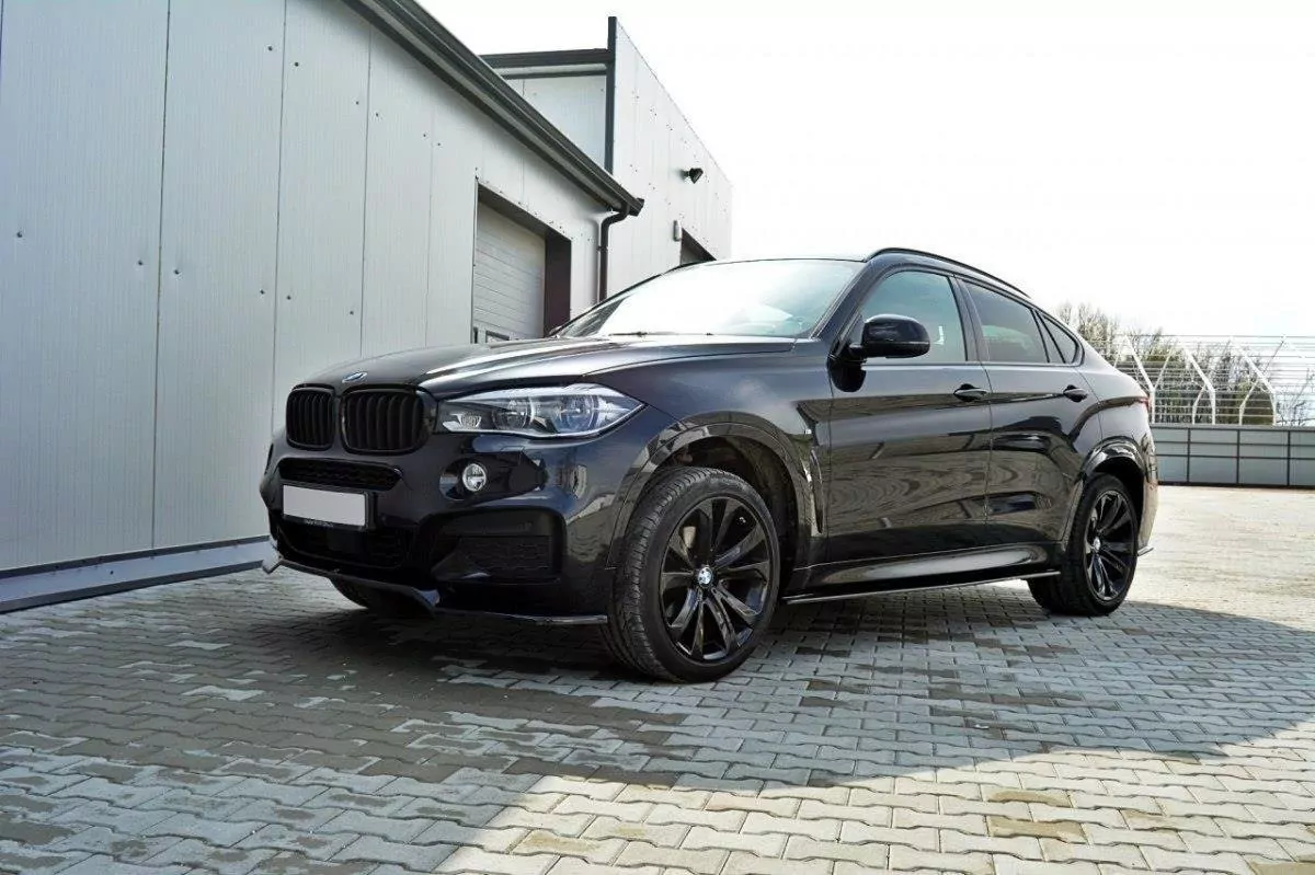 Seitenschweller Ansatz Passend Für Passend Für BMW X6 F16 M Paket Schwarz Hochglanz Schwarz Hochglanz
