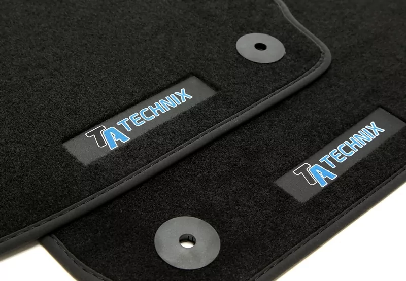 TA Technix Fußmatten Set mit Logo passend für BMW 3er Limousine, Coupe, Touring Typ E46