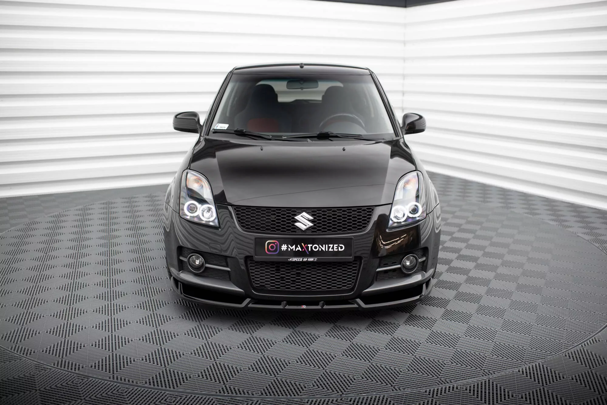 Front Ansatz Für Suzuki Swift Sport Mk4 Schwarz Hochglanz