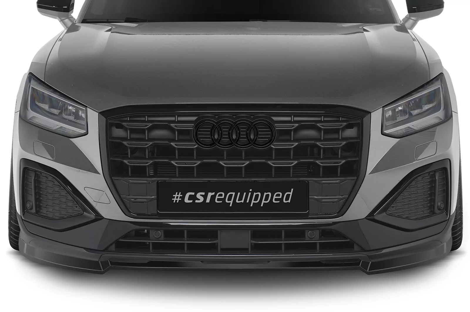 Cup-Spoilerlippe mit ABE für Audi Q2 (GA) CSL580 Schwarz Strukturiert
