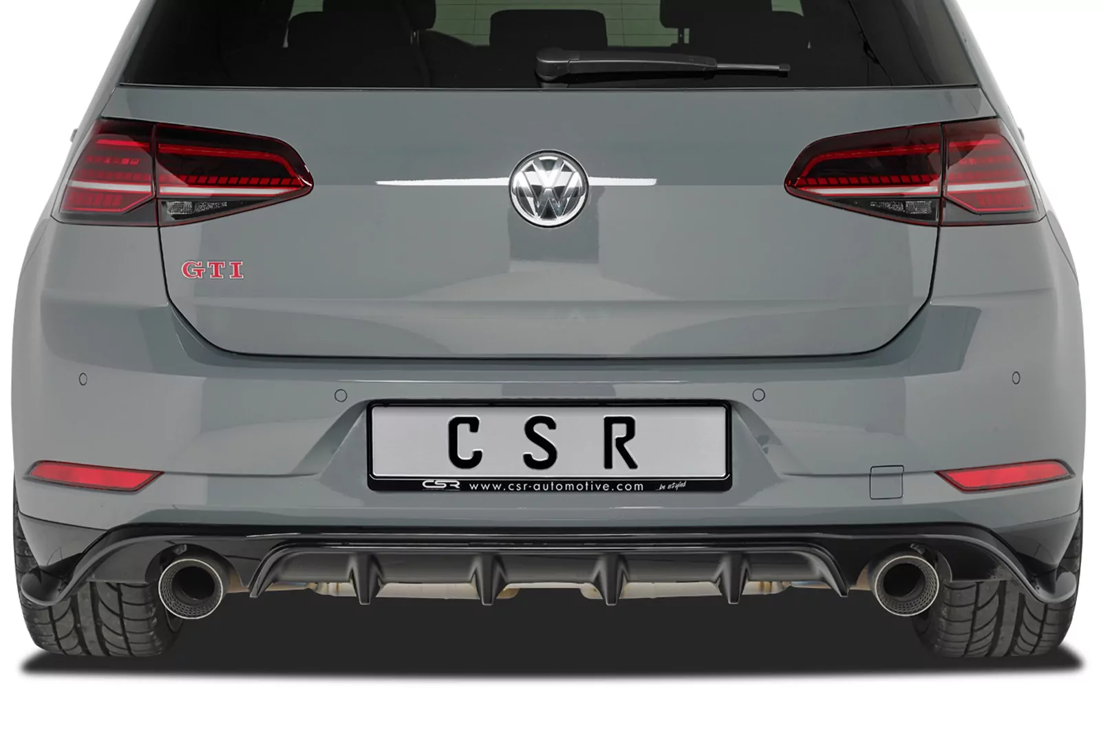 Heckansatz für VW Golf 7 TCR HA232 Schwarz Strukturiert