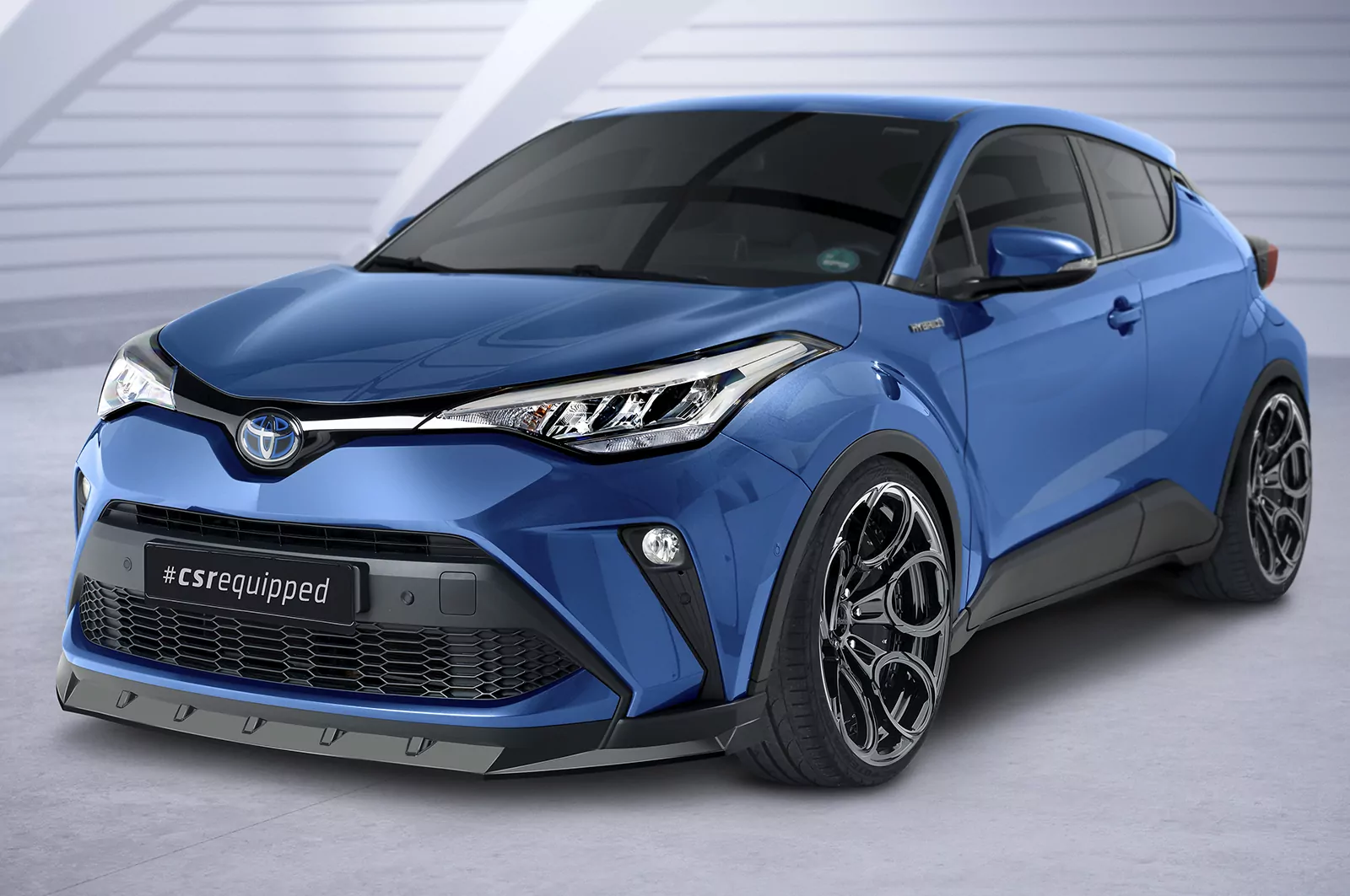 Cup-Spoilerlippe mit ABE für Toyota C-HR CSL634 Schwarz Strukturiert