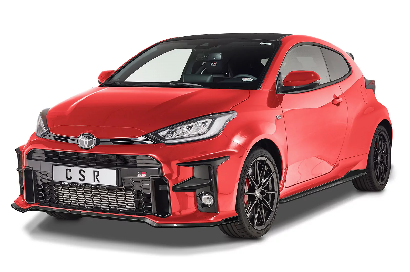 Seitenschweller für Toyota GR Yaris (XP21) SS481 Schwarz Strukturiert