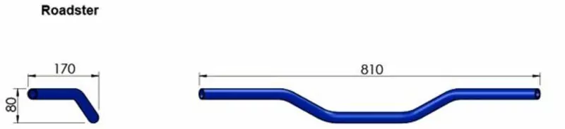 LSL 1 Zoll Stahl-Lenker Roadster L01 mit ABE