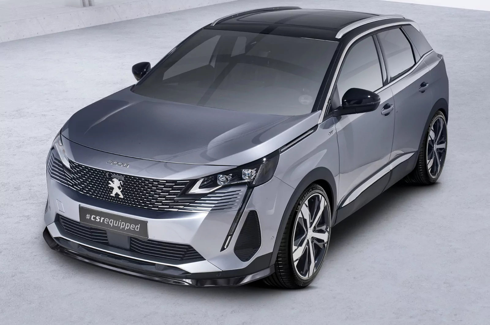 Cup-Spoilerlippe mit ABE für Peugeot 3008 (2. Gen) CSL688 Schwarz Strukturiert