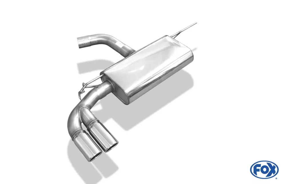 VW Golf VII - mit starrer Hinterachse  Endschalldämpfer einseitig - 2x80 Typ 16