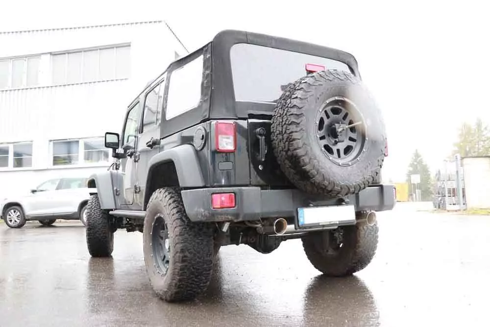 Jeep Wrangler III - JK  Endschalldämpfer quer Ausgang rechts/links - 1x100 Typ 25 rechts/links