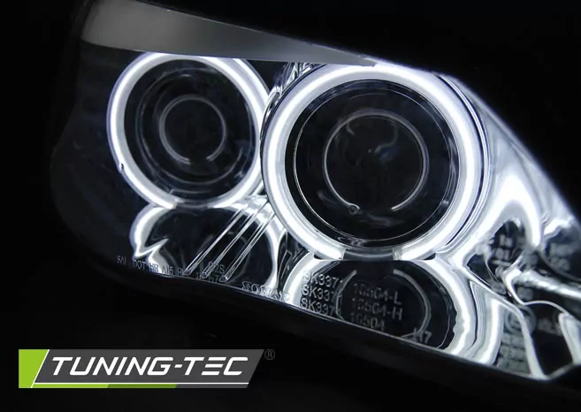 HEADLIGHTS ANGEL EYES CCFL CHROME LED INDICATOR fits BMW E60/E61 03-07  